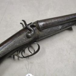 Fusil Liégeois, canons Damas, mise à prix 1 euro!!!