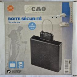 Boîte de sécurité à combinaison CAO avec câble en acier inoxydable gainé - Camping - Hôtel - Voyage