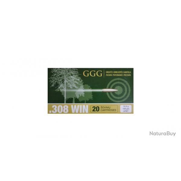 CARTOUCHES GGG MATCH CAL 308WIN HPBT SIERRA 168GR X20