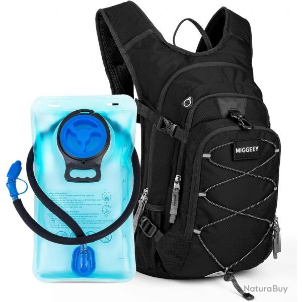 Sac  Dos d'hydratation 18L avec Poche d'hydratation 3L, Grand Sac de Rangement Daypack  Pour Vlo C