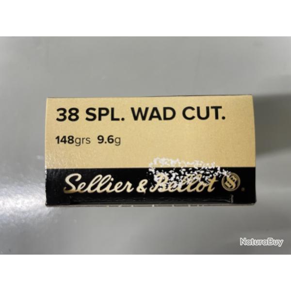 SELLIER BELLOT 38 SPECIAL WC 10.25/158G BOITE DE 50 BALLES VENDU PAR 4 BOITES FRAIS DE PORT OFFERT