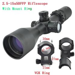 Visionking-Lunette de visée grand angle FFP, Mil-dot, tube 4.2 de 30mm -**21mm High Ring