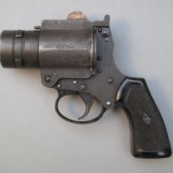 Rare pistolet lance-fusées anglais d'aviation SMN°4 Mark 1* Modifié