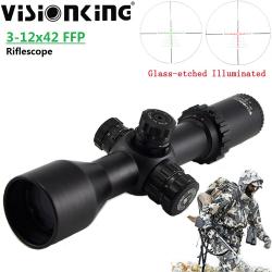 Visionking-Lunette de visée grand angle pour fusil de chasse, 3-12x42 FFP
