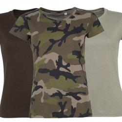 Lot 3 tee-shirts chasse femme -S