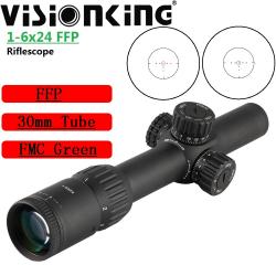 Visionking Wide View 1-6x24 FFP Chasse Riflescope 30mm Tube Sniper
