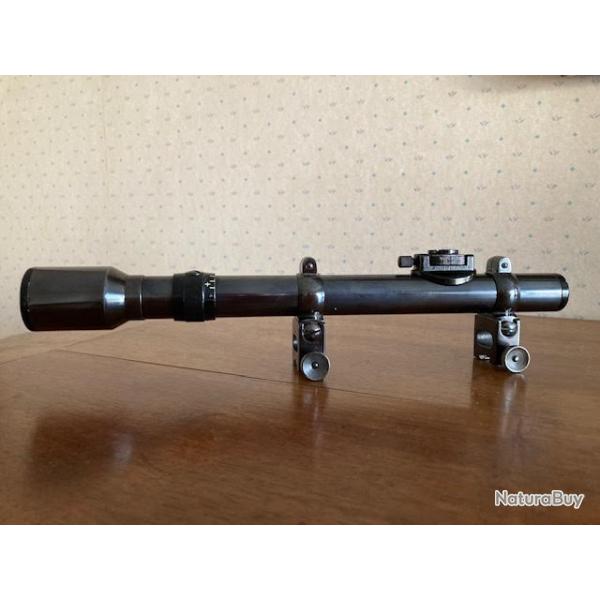 Lunette Hensoldt Wetzlar  ZIEL- DIALYT 2 3/4 x  avec montage DISKOP drivable pour rail de 11 mm