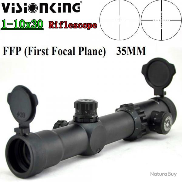 Visionking-Lunette de vise FFP 1-10x30, tube 35mm