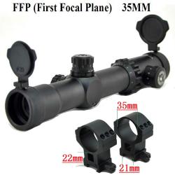 Visionking-Lunette de visée FFP 1-10x30, tube 35mm-**With 21mm ring