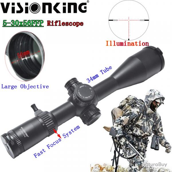 Visionking puissant 5-30x56 premier plan focal gabarit de vise 34 mm
