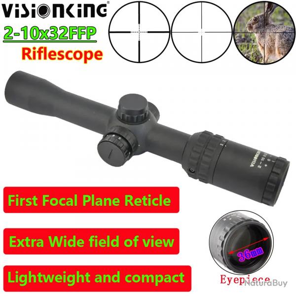 Visionking grand Angle 2-10x32 FFP lunette de vise clairage compact Mil-Dot  LIVRAISON GRATUITE