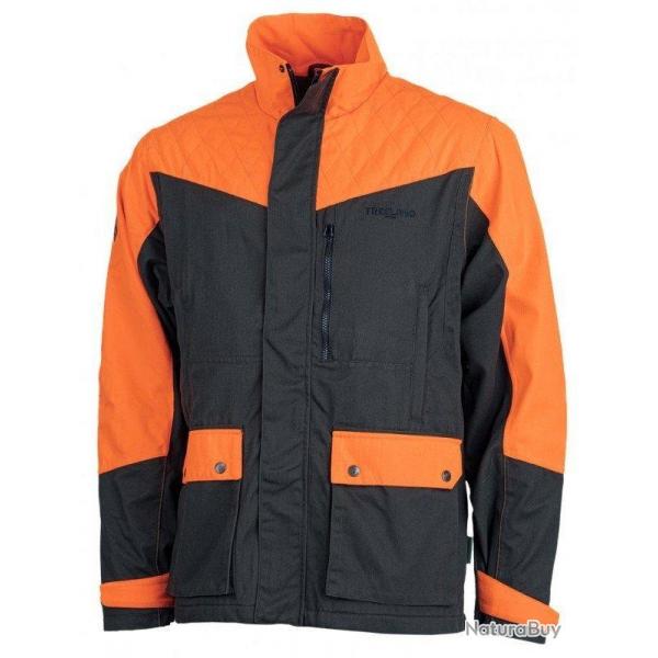 Veste chaude kaki et orange TREELAND -XXL