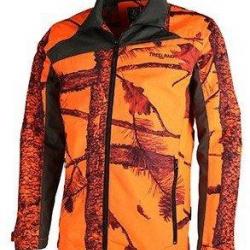 Veste de chasse enfant Maquisard camo orange Treeland-10 ans