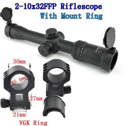 Visionking grand Angle 2-10x32 FFP lunette de visée éclairage compact Mil-Dot -**with 21mm High Ring