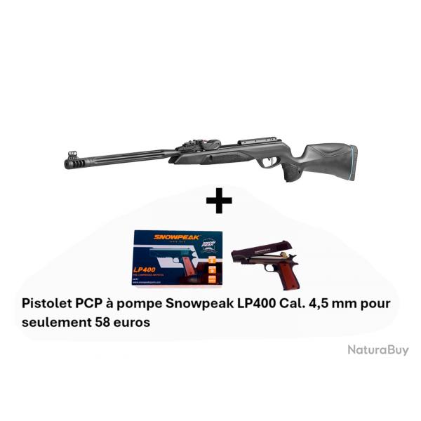 PACK COMBIN ! Carabine Gamo Speedster IGT 10X GEN2i C. 4,5 mm + Pistolet SNOWPEAK LP400 Cal. 4,5 mm