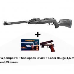 PACK COMBINÉ ! Carabine Speedster IGT 10X GEN2i C. 4,5 mm + Pistolet SNOWPEAK LP400 ,4,5 mm + Laser