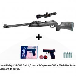 PACK COMBINÉ ! Carabine + Lunette  Speedster IGT 10X GEN2i 4,5 mm + PACK Pistolet  Daisy Powerl. 426