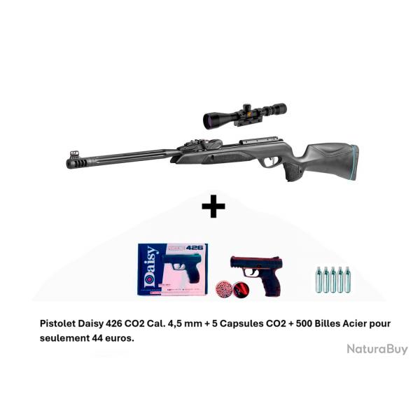 PACK COMBIN ! Carabine + Lunette  Speedster IGT 10X GEN2i 4,5 mm + PACK Pistolet  Daisy Powerl. 426
