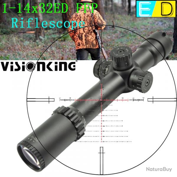 Visionking-Lunette de vise avec tube de 35mm 1-14x32ED FFP Sight