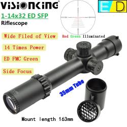 Visionking-Lunette de visée éclairée HD FMC TUBE 35MM    1-14x32ED SFP Sight