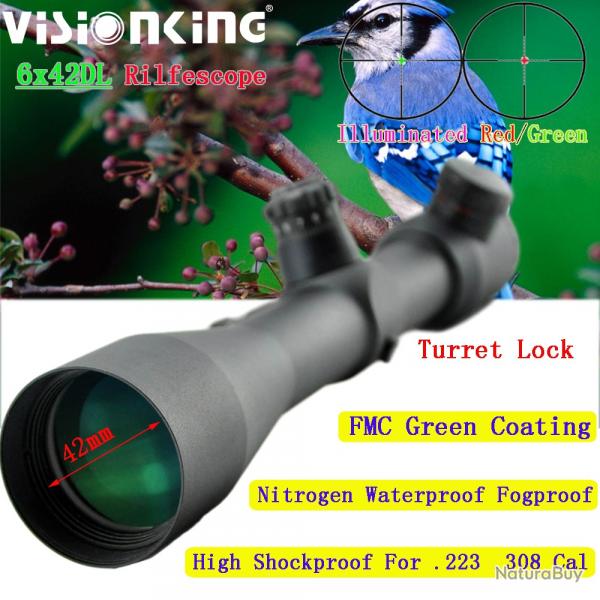 Visionking-Lunette de vise pour fusil de chasse, 6x42 Partners -**VS6x42DL Sight