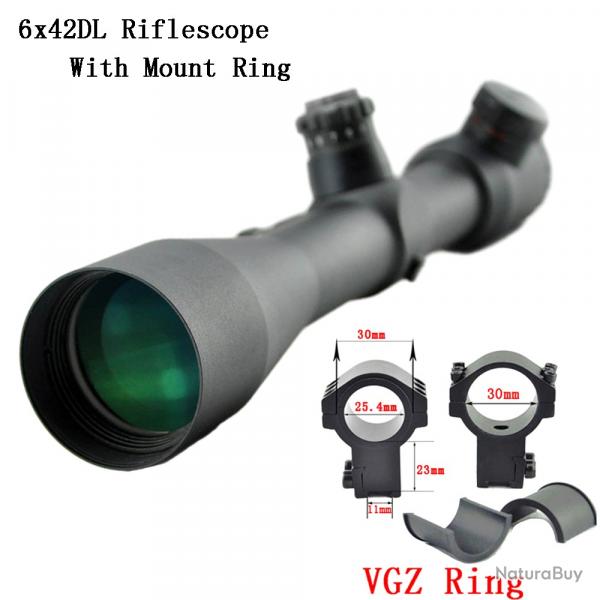 Visionking-Lunette de vise pour fusil de chasse, 6x42 Partners -*with 11mm High  LIVRAISON GRATUITE