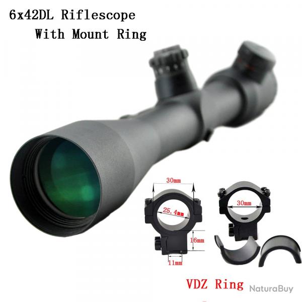 Visionking-Lunette de vise pour fusil de chasse, 6x42 Partners -*with 11mm Low   LIVRAISON GRATUITE