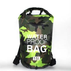 SAC À DOS ÉTANCHE 15L - DRY BAG - VERT - LIVRAISON GRATUITE