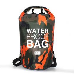 SAC À DOS ÉTANCHE 15L - DRY BAG - ORANGE - LIVRAISON GRATUITE