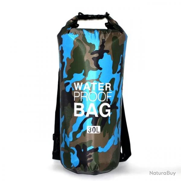 SAC  DOS TANCHE 30L - DRY BAG - BLEU CLAIR - LIVRAISON GRATUITE