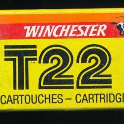 (5923/1) PORT OFFERT ! BOITE 22 LR pour collection pleine et complète  50 cartouches WIN T22