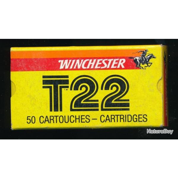 (5923/1) PORT OFFERT ! BOITE 22 LR pour collection pleine et complte  50 cartouches WIN T22