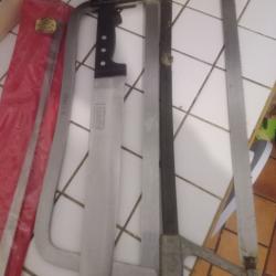 Lot scies a os + couteau
