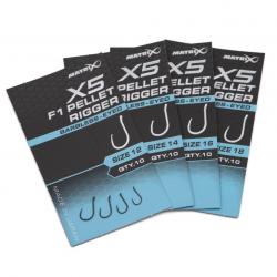 MATRIX HAMEÇON X5 F1 PELLET RIGGER BARBLESS MATRIX 14