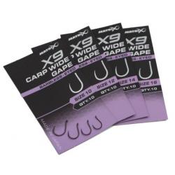 MATRIX HAMEÇON X9 CARP WIDE GAPE EYED BARBLESS MATRIX 14