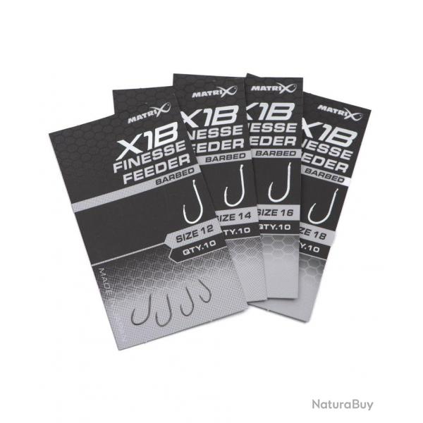 MATRIX HAMEON X1B FINESSE FEEDER SPADE BARBED MATRIX 12