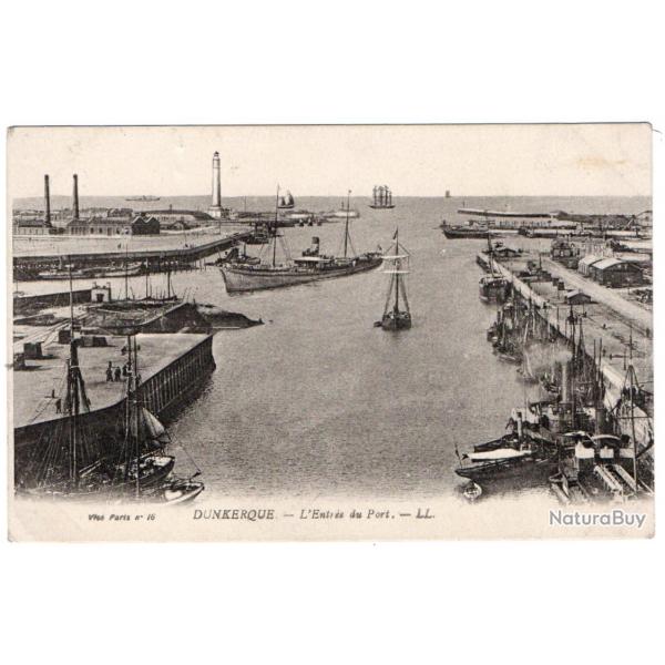 CPA- DUNKERQUE - L'Entre du Port  N117
