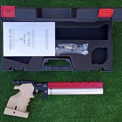 PISTOLET TIR OLYMPIQUE PCP ARCEA-SNOWPEAK PP20  4,5 mm 7,5 Joul. CAMEL-RAIL ROUGE