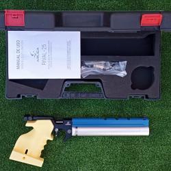 PISTOLET TIR OLYMPIQUE PCP SNOWPEAK PP20  4,5 mm 7,5 Joul. JAUNE-RAIL BLUE