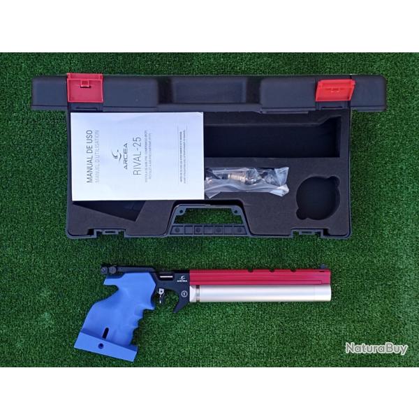 PISTOLET TIR OLYMPIQUE PCP SNOWPEAK PP20  4,5 mm 7,5 Joul. BLUE-RAIL ROUGE