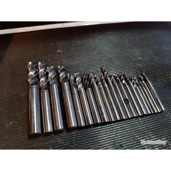 Lot fraises carbure monobloc professionnelles kennametal fraisa France lot de 20