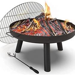 Brasero Extérieur Ø60cm avec Tisonnier à Charbon Fonte