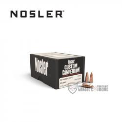 100 Ogives NOSLER Cal 22 52Gr Hpbt