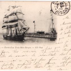 CPA - Marine  "LE HAVRE-Entree dun Trois-Mat-Barque  N°1160
