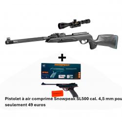 PACK COMBINÉ ! Carabine + Lunette Speedster IGT 10X GEN2i 4,5 mm + Pistolet SNOWPEAK SP500 C. 4,5 mm