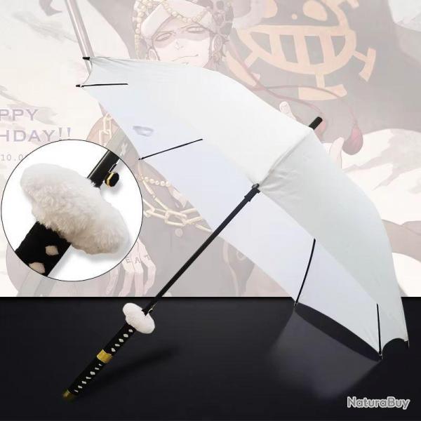 PARAPLUIE STYLE KATANA MOTIF ONE PIECE TRAFALGAR LAW BLANC