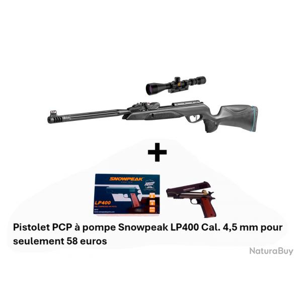 PACK COMBIN ! Carabine + Lunette Speedster IGT 10X GEN2i C. 4,5 mm + P. SNOWPEAK LP400 Cal. 4,5 mm