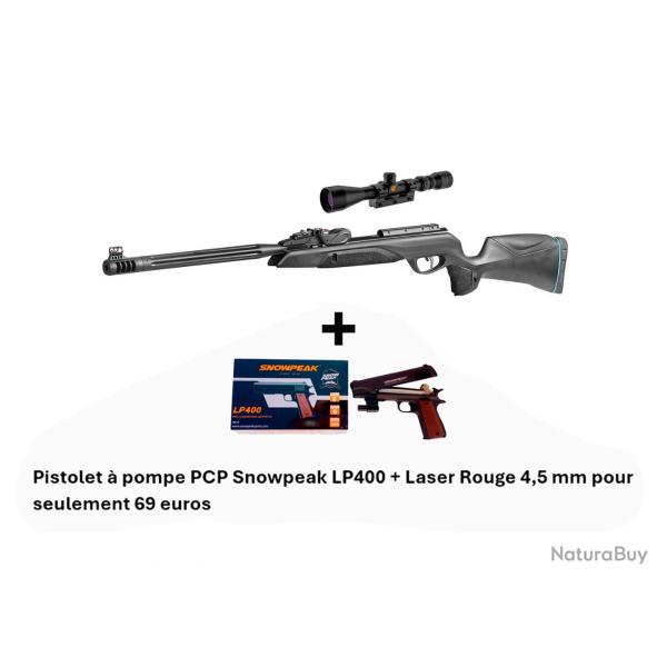 PACK COMBIN ! Carabine + Lunette Speedster IGT 10X GEN2i 4,5 mm + P. SNOWPEAK LP400 4,5 mm + LASER