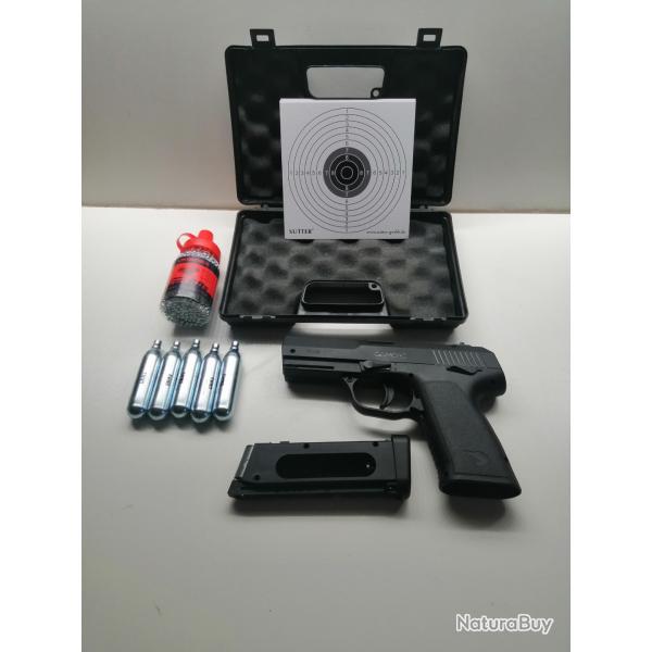 Pack pistolet CO2 Gamo PX-107 - Cal. 4,5 mm "neuf "model expo"