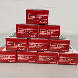 !! NEUF !! CARTOUCHE AGUILA CALIBRE 9x19 FMJ 124gr par 500